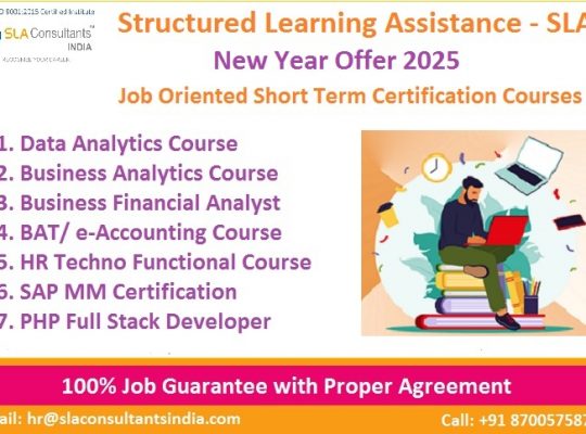 Data Analyst Course in Delhi, 110069.Certification